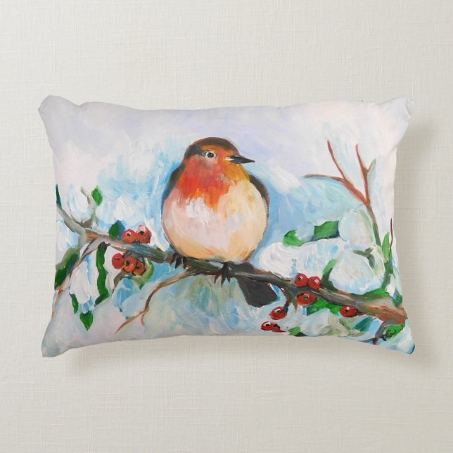 Little Robin Decorative Cushion (Front)