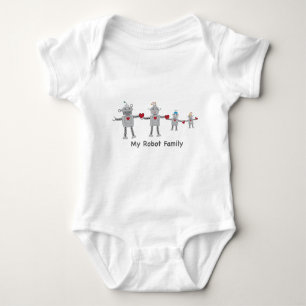 Little Robot Family Baby Bodysuit