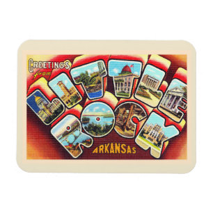 Little Rock Arkansas AR Large Letter Postcard CT01 Magnet