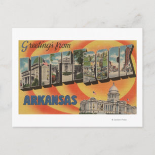 Little Rock, Arkansas - Large Letter Scenes Postcard
