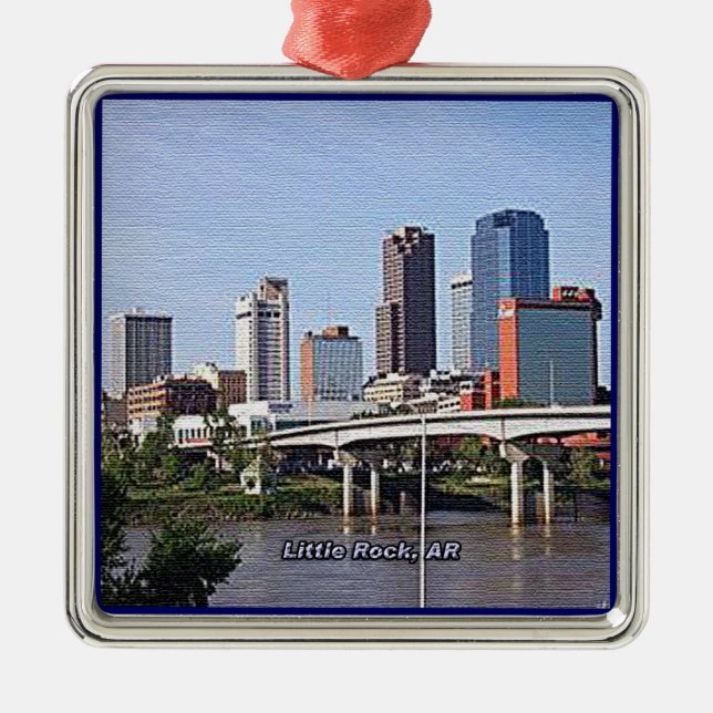 Little Rock, Arkansas Metal Tree Decoration (Front)