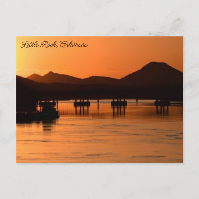 Little Rock, Arkansas Sunset Postcard (Front)