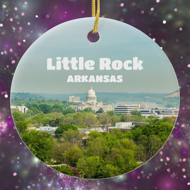 Little Rock, Arkansas View with Capitol Ceramic Tree Decoration (Creator Uploaded)