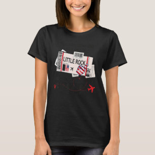Little Rock Girl   Little Rock Boarding Pass T-Shirt