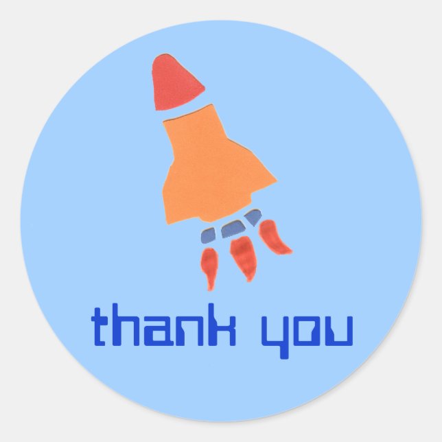 Little rocket thank you sticker (Front)