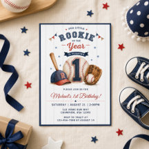 Little Rookie 1st Birthday Baseball