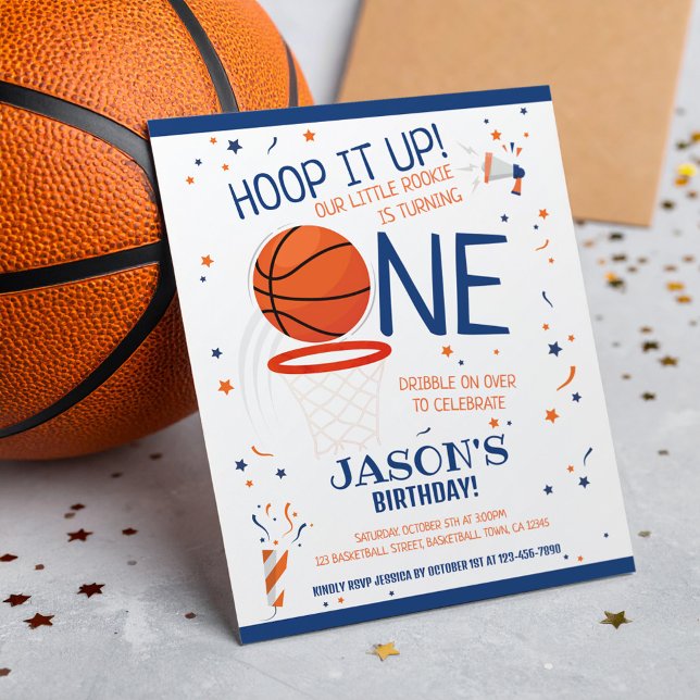 Little Rookie Basketball Blue Budget 1st Birthday (Creator Uploaded)