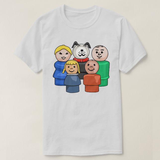 Little Round People Family T-Shirt (Design Front)
