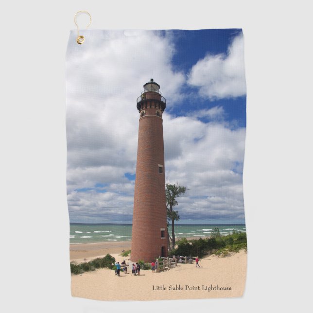 Little Sable Point Lighthouse golf towel (Front)