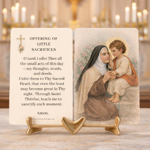 Little Sacrifices Prayer St Therese Holy Card
