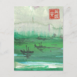 Little Sailboats at Sea Postcard