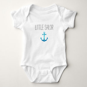 Little Sailor Blue Anchor Baby Bodysuit