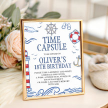 Little Sailor Nautical Time Capsule Table Sign