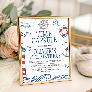 Little Sailor Nautical Time Capsule Table Sign