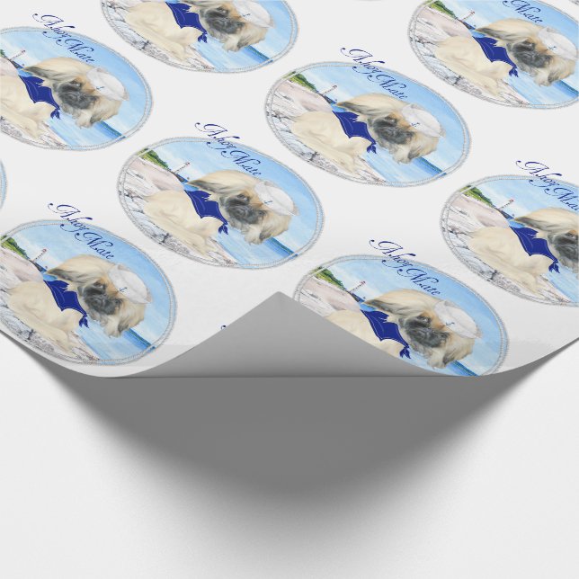 Little Sailor Pekingese Wrapping Paper (Corner)