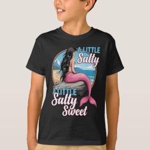 Little Salty Little Sweet Funny Salt Squad Mermaid T-Shirt