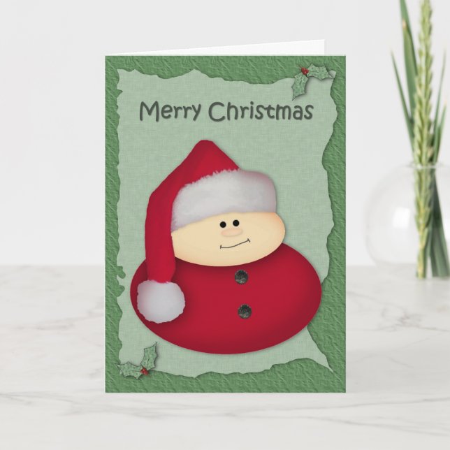 Little Santa Christmas Card (Front)