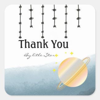 Little Saturn Thank You Sticker