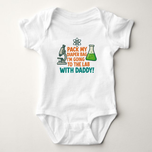 Little Scientist Lab Buddy Baby Bodysuit (Front)