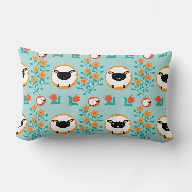 Little Scottish Blackface Lumbar Cushion (Front)