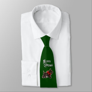 Little Scotty Dog on Green Tie