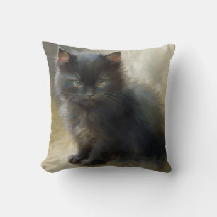 Little Shadow Black Kitten Cushion