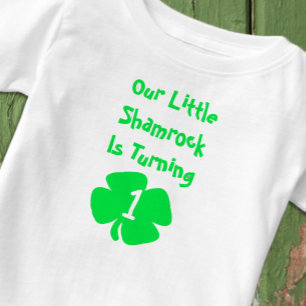 Little Shamrock 1st Birthday Baby T-Shirt