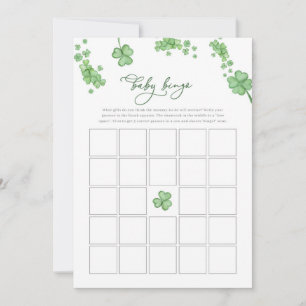 Little Shamrock Baby Shower Game Baby Bingo Game