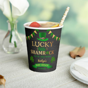 Little Shamrock St. Patrick's Day Baby Shower Paper Cups