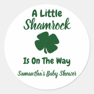 Little Shamrock St Patrick's Day Classic Round Sticker
