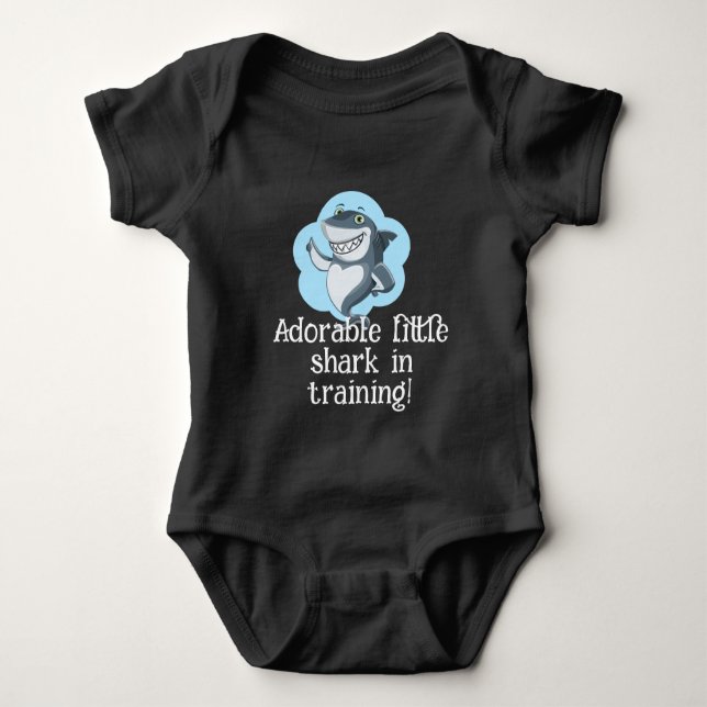 little shark  baby bodysuit (Front)