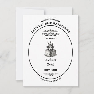 Little Shenanigans Vintage Jester Personalised Card