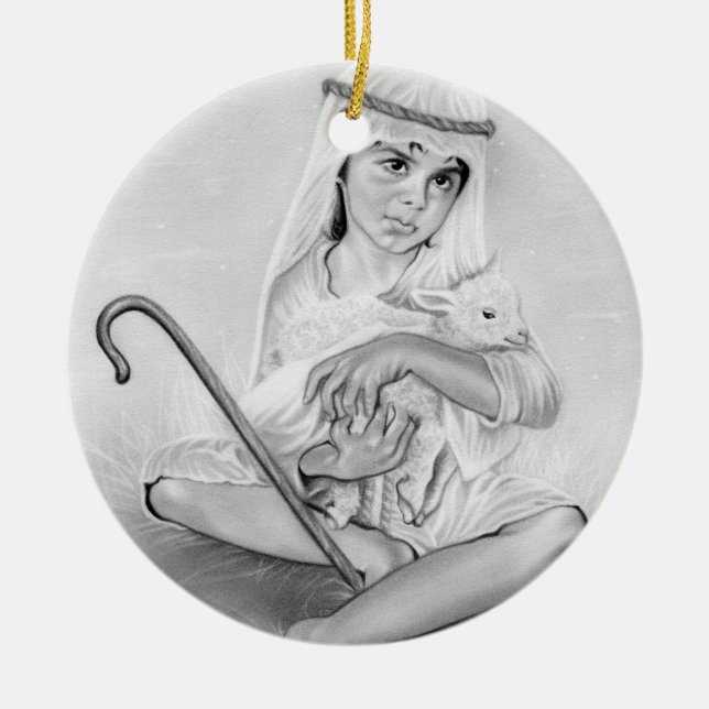 Little Shepherd Boy Christmas Ornament (Front)