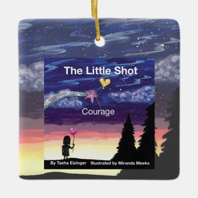 Little Shot Courage Book Cover Ceramic Ornament (Front)