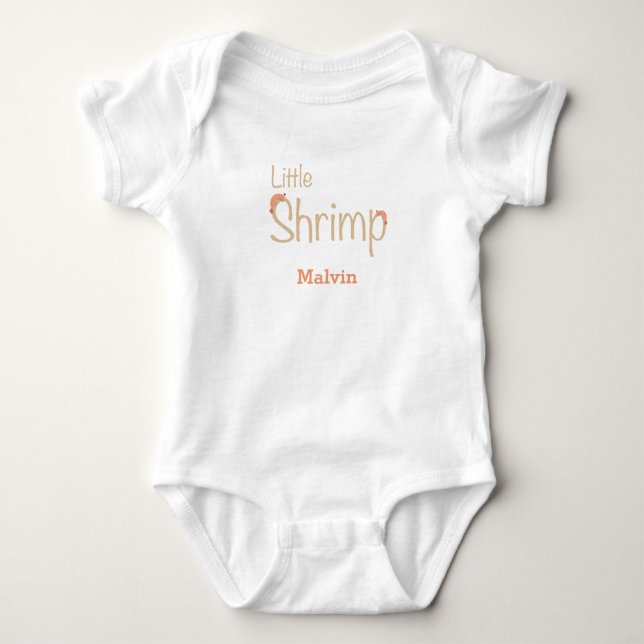Little shrimp baby bodysuit (Front)