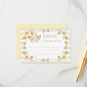 Little Silly Goose Baby Shower Advice for Mom Enclosure Card