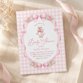 Little Silly Goose Coquette Baby Shower Invitation