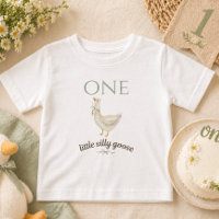 Little Silly Goose ONE Sage Green Birthday