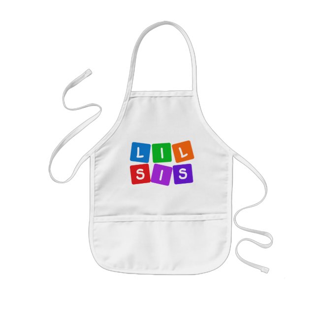 Little Sis apron – choose style & colour (Front)