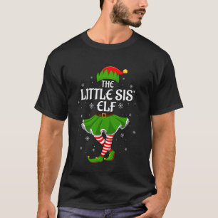 Little Sis Elf Christmas Family Girls Women Elf Sq T-Shirt