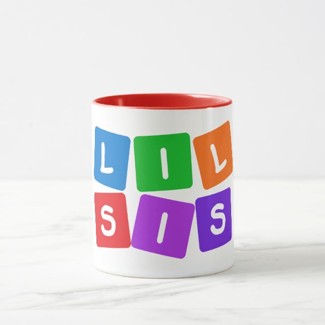 Little Sis mugs – choose style & colour (Center)