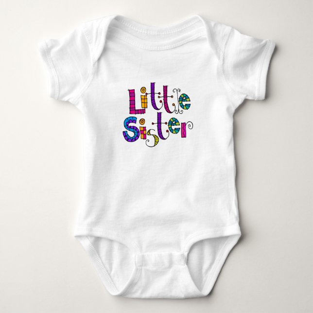 Little Sis Romper Baby Bodysuit (Front)