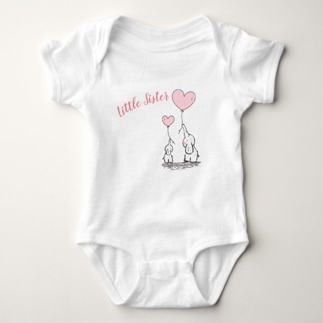 Little Sister Baby Vest Bodysuit (Front)