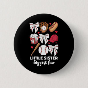 Little Sister Biggest Fan Bysebyll By  6 Cm Round Badge