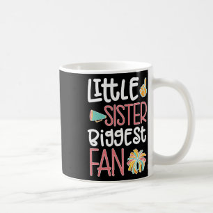 Little Sister Biggest Fan Cheer Sister Cheerleadin Coffee Mug