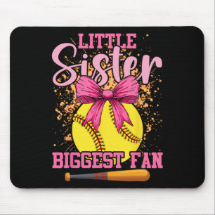 Little Sister Biggest Fan Funny Softll Sister Mouse Pad