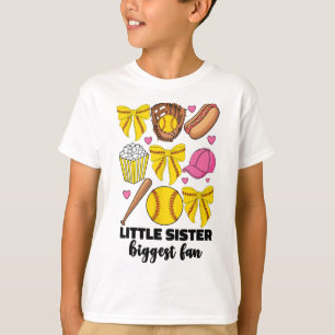 Little Sister Biggest Fan Softll Teen Girls Coquet T-Shirt