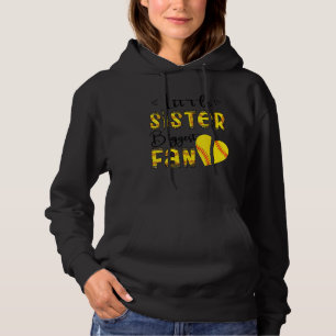 Little Sister Biggest Fan Teen Girls Leopard Softb Hoodie