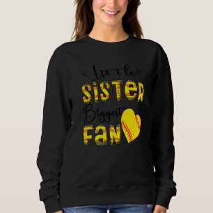 Little Sister Biggest Fan Teen Girls Leopard Softb Sweatshirt