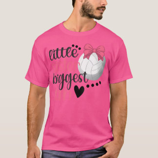 Little Sister Biggest Fan Volleyball Sister Volley T-Shirt